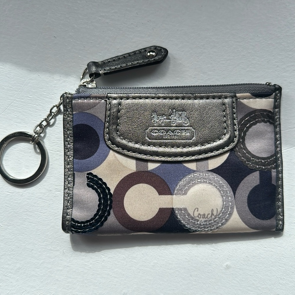 Coach signature Madison ID Skinny - Blue/gray